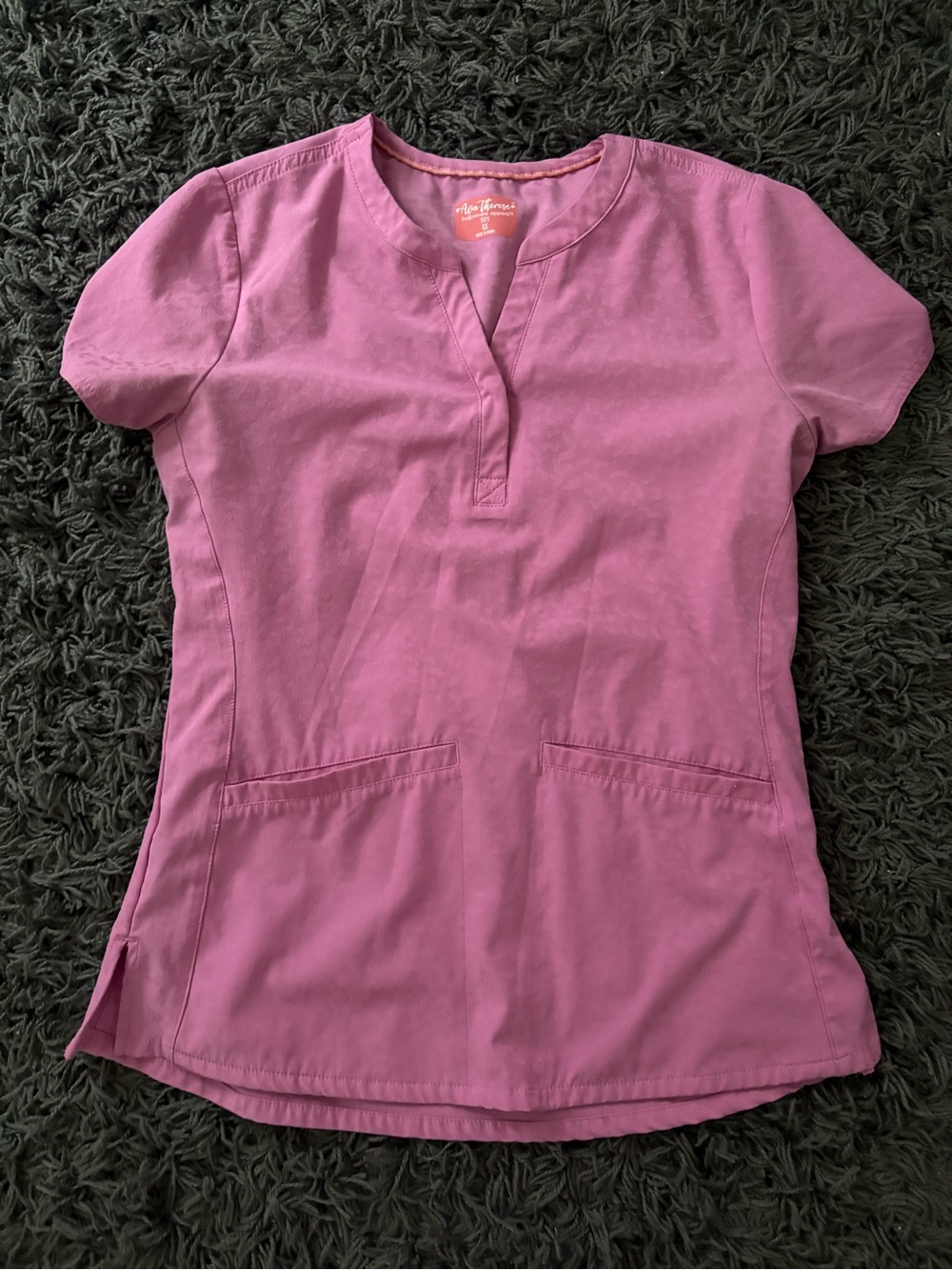 Zavate Ava Therese Pink Cheetah Jacquard Scrub Top